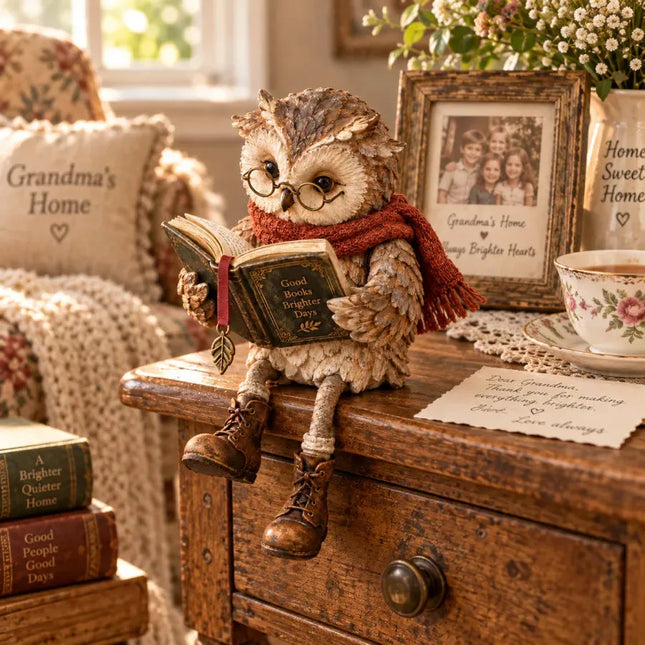 🦉📚Reading Owl Figurine Decorative Ornaments