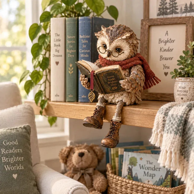 🦉📚Reading Owl Figurine Decorative Ornaments