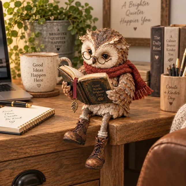🦉📚Reading Owl Figurine Decorative Ornaments