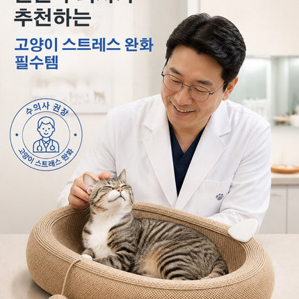 초대형 원형 고양이 스크래쳐 하우스