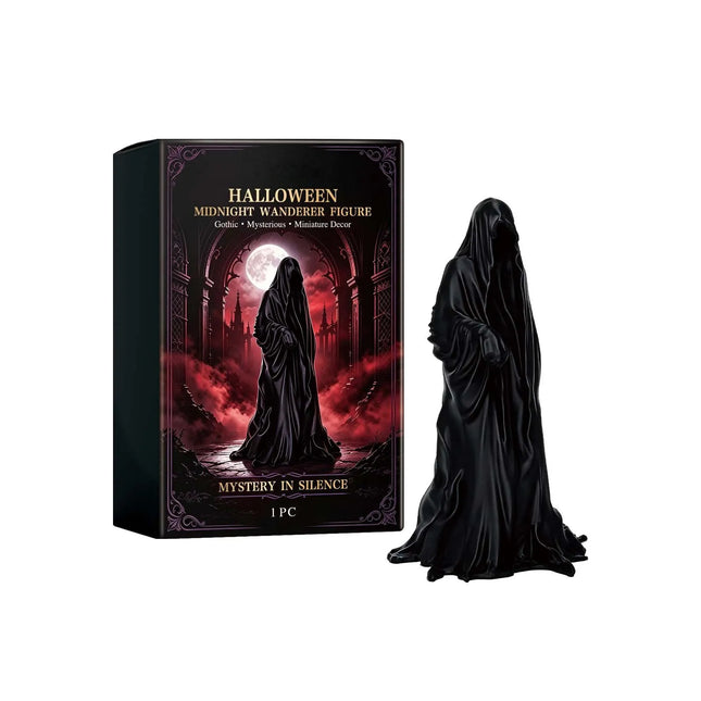 🌑Halloween Midnight Wanderer Figurine Gothic Faceless Cloak Decor Statue✨