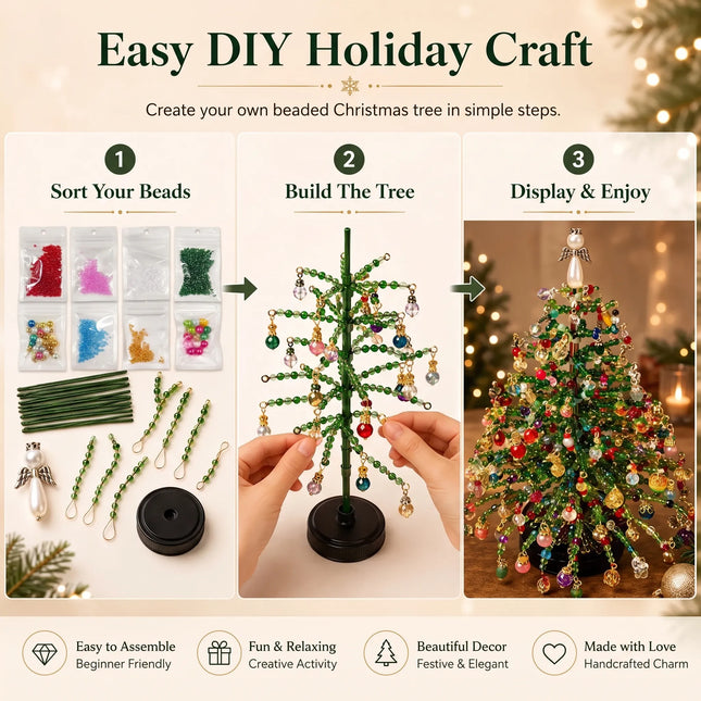 DIY Beaded Christmas Tree Kit |✨ Create A Christmas Memory With Your Own Hands