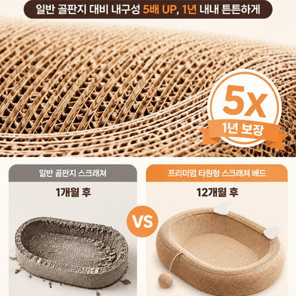 초대형 원형 고양이 스크래쳐 하우스