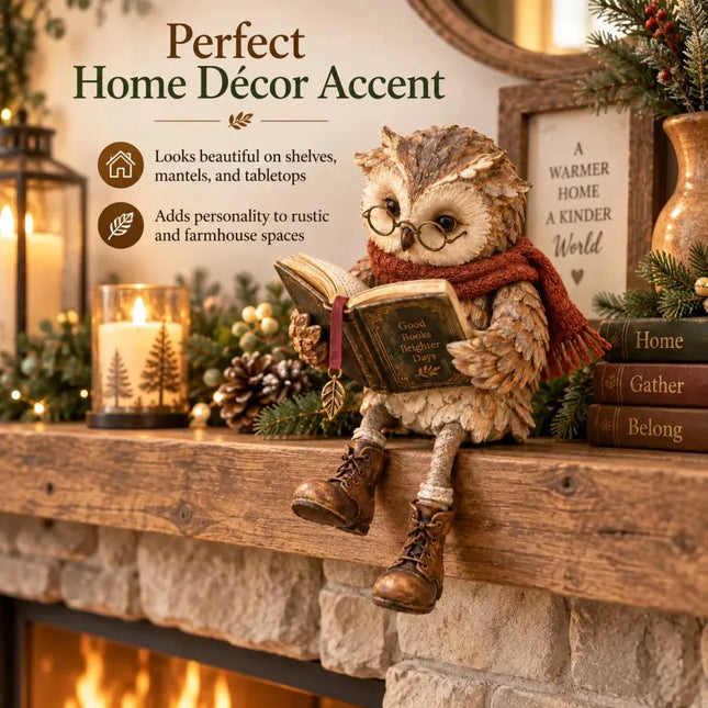 🦉📚Reading Owl Figurine Decorative Ornaments