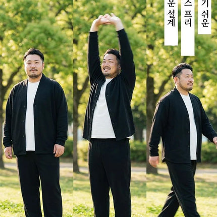 【유럽 명품급 원단】140kg도 슬림하게! 24시간 구김 없는 마법의 인생 세트업