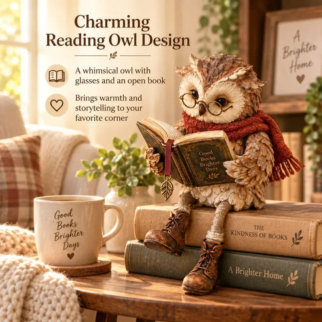 🦉📚Reading Owl Figurine Decorative Ornaments
