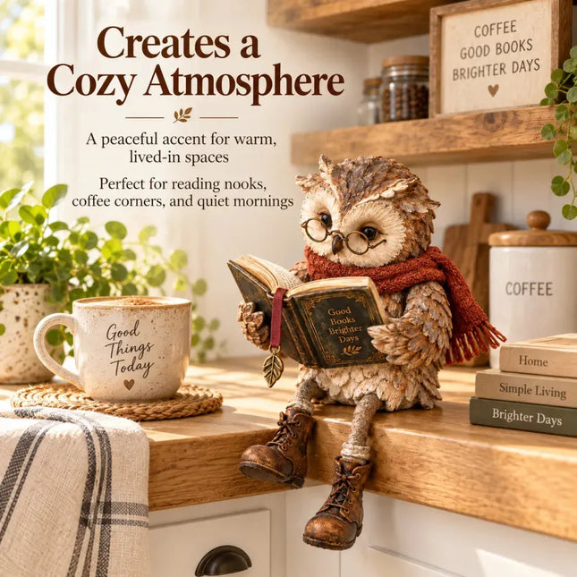 🦉📚Reading Owl Figurine Decorative Ornaments